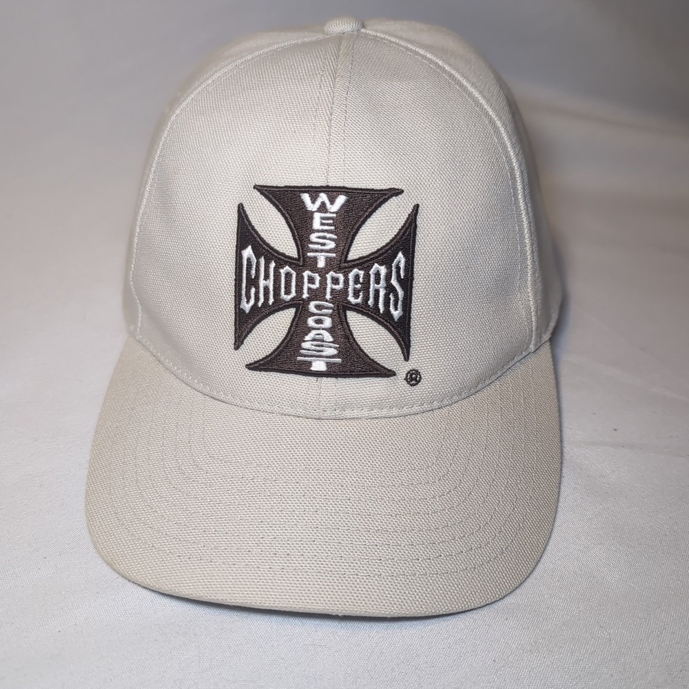 West Coast Choppers Jesse James Beige Snap Back Cap One Size EUC